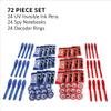 72 Piece Set - 24 Invisible Ink Pens, 24 Decoder Rings and 24 Spy Notebooks - Birthday Party Favors, Escape The Room Supplies, UV Pens With Disappearing Ink - For Kids Goodie Bags End Of Year Gifts view 2
