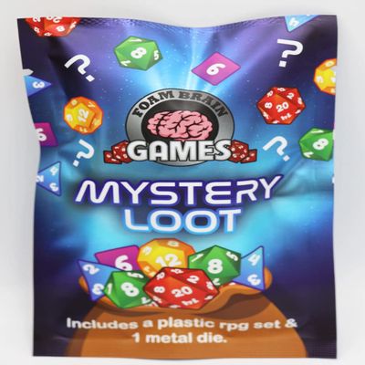 Foam Brain Games Mystery Loot: Plastic Dice Set and Bonus Metal Dice