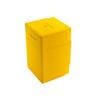 Gamegenic Watchtower 100+ XL Convertible Deck Box - Double-Sleeved Card Storage, Card Game Protector, Nexofyber Surface, Holds Up To 100 Cards, Yellow Color, Made view 1