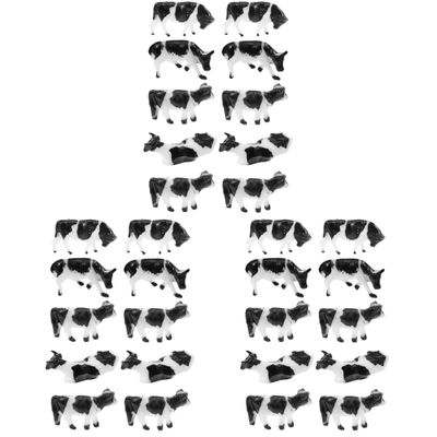 Toyvian 30 Pcs Mini Cow Animal Figure Feng Shui Ox Farm Barn Animals Playset Cow Model Toys Mini Animal Figurine Abs Child Potted Plant Decor