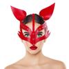 SIQITECHNO PU Halloween Cat Mask Half Face Animal Mask Adjustable Carnival Cosplay Party for Women Cosplay Prop Party Supplies view 1