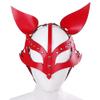 SIQITECHNO PU Halloween Cat Mask Half Face Animal Mask Adjustable Carnival Cosplay Party for Women Cosplay Prop Party Supplies view 3
