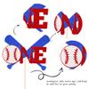 1 PCS Baseball 1st Birthday Cake Topper Glitter First Birthday Baseball One Cake Pick for Baseball Sport Theme Baby Shower Kids Boys Girls 1st Birthday Party Cake Decorations Supplies view 3