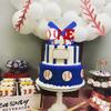 1 PCS Baseball 1st Birthday Cake Topper Glitter First Birthday Baseball One Cake Pick for Baseball Sport Theme Baby Shower Kids Boys Girls 1st Birthday Party Cake Decorations Supplies view 4