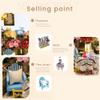 TOPBSFARNY Model Kits Shop Series Handmade Wooden House DIY Dollhouse Kit Surprise Birthday with LED Light and Furniture (S2202) view 4