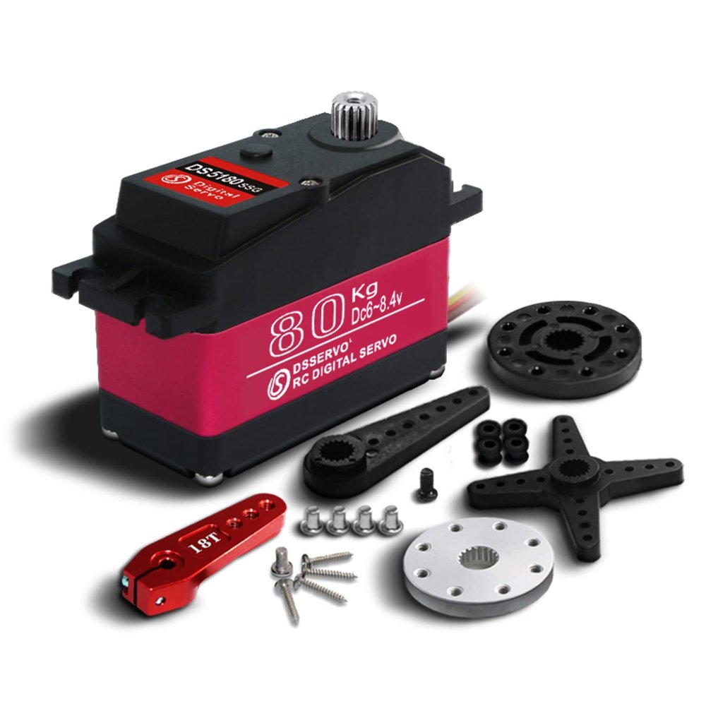 ZOSKAY 80KG Digital Servo 8.4V High Voltage Metal Gear Large Torque High Speed 1/5 Baja Servo Motor (270 Degrees)