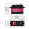 ZOSKAY 80KG Digital Servo 8.4V High Voltage Metal Gear Large Torque High Speed 1/5 Baja Servo Motor (270 Degrees) view 4