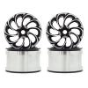 4Pcs Metal 2.2 Beadlock Wheel Rims Hub for 1/10 RC Crawler Car Axial SCX10 RR10 Wraith Traxxas TRX-4 Upgrade Parts (Color : Black) view 1