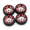 BAIJAC 4Pcs Metal Wheel Rim + Hard Drift Tire for Wltoys K969 K979 K989 P929 Mini-Z Q D 1/28 RC Car Upgrade Parts (Color : Red) view 1