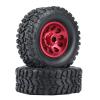 4Pcs Metal Beadlock Wheel Hub Rim and Rubber Tire Set for WPL C14 C24 B14 B24 B36 MN D90 MN99S RC Car Upgrade Parts (Color : Black) view 3