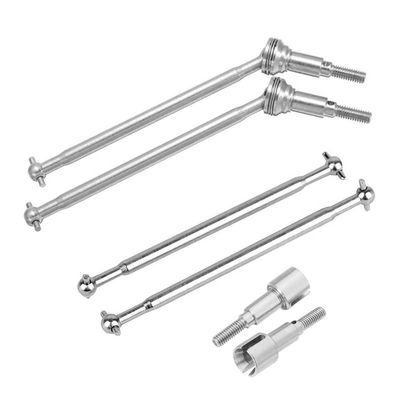 BAIJAC 6Pcs Front CVD Drive Shaft Dog Bone Wheel Shaft Cup for Hosim XLH 9125 RC Car Upgrade Parts Accessories ( Color : Silver )