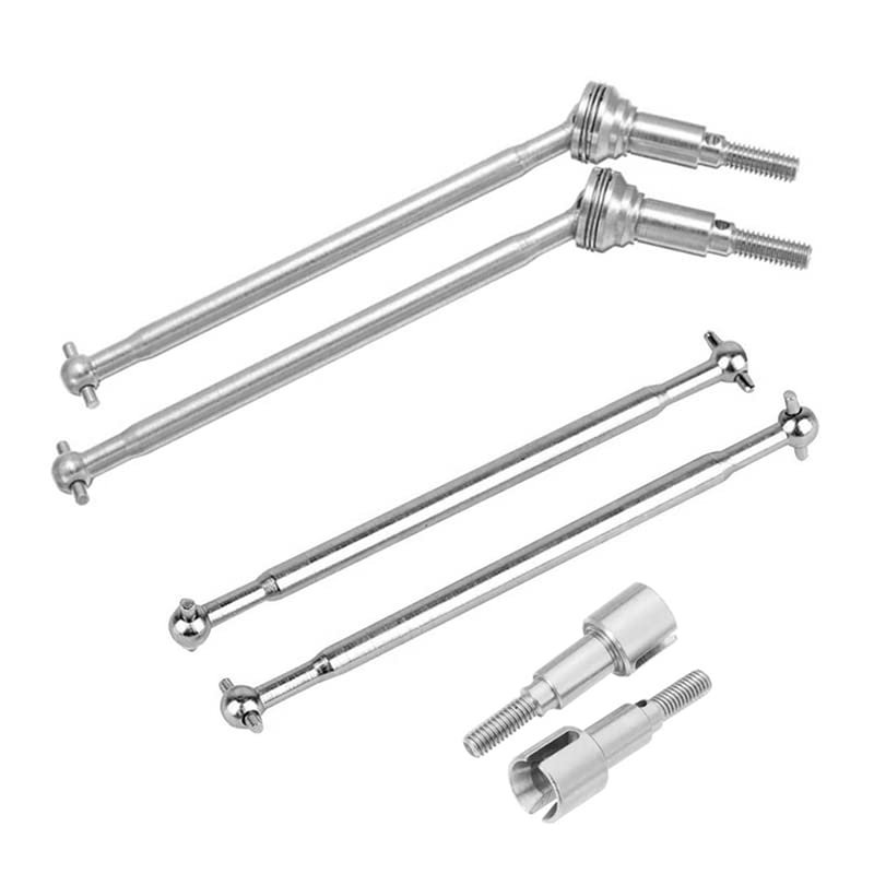 BAIJAC 6Pcs Front CVD Drive Shaft Dog Bone Wheel Shaft Cup for Hosim XLH 9125 RC Car Upgrade Parts Accessories ( Color : Silver )