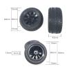 4Pcs 90mm Rubber Tires Tyre Wheel for Wltoys 144001 124019 12428 104001 Haiboxing 16889 SG1601 RC Car Upgrade Parts ( Color : Black ) view 4