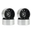 4PCS Rally 1.9 Metal Beadlock Wheel Hub Rim for 1/10 RC Crawler Axial SCX10 90046 AXI03007 Traxxas TRX4 RC4WD D90 ( Color : Black ) view 1
