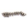 BAIJAC 12Pcs Metal M3 Hex Ball Head Screws for Wltoys 144001 144002 124016 124017 124018 124019 RC Car Spare Parts Accessories ( Color : Silver ) view 3