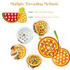 ECam 6 Pcs Lacing Toy for Toddlers, Wooden Threading Toys, Educational and Learning Montessori Activity for Baby and Kids, Fine Motor Skill Toys, Apple Pear Strawberry Watermelon Orange Pineapple view 3