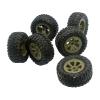 BAIJAC 6PCS FY004-15 33mm Width RC Car Tires Tyre Wheel Upgrades Accessories for Fayee FY004A 1/16 6WD RC Car Spare Parts ( Color : Green Black ) view 2