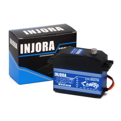 INJORA 75KG High Torque Digital Servo with 15T Metal Horn for RC Model DIY 1/5 Baja RC Car Parts