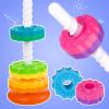 NiToy Spinning Stacking Toy for Kids, Rainbow Tower Dual-Color Spinning Wheels Premium Strong BPA-Free ABS Plastic Early Education Fun Learning and Engaging Brain Development Toys (Small) view 2