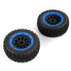 2Pcs Wasteland Tyres and Wheel Hub Set for 1/5 Hpi Km Baja 5S/SLT/V5 LOSI 5IVE T Rc Car Parts- 180X70mm ( Color : Blue ) view 2