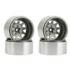 BAIJAC 4PCS Deep Dish Wagon 1.9 Metal Beadlock Wheel Hub Rim for 1/10 RC Crawler Axial SCX10 90046 Traxxas TRX4 RC4WD D90 ( Color : Titanium ) view 1