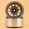 BAIJAC 4PCS Deep Dish Wagon 1.9 Metal Beadlock Wheel Hub Rim for 1/10 RC Crawler Axial SCX10 90046 Traxxas TRX4 RC4WD D90 ( Color : Titanium ) view 2
