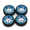 BAIJAC 4Pcs Metal Wheel Rim + Hard Drift Tire for Wltoys K969 K979 K989 P929 Mini-Z Q D 1/28 RC Car Upgrade Parts (Color : Blue) view 1