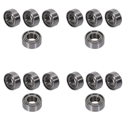 BAIJAC 16 Pcs Ball Bearing(5X10X4MM) BE002 for JLB Racing Cheetah 1/10 Brushless RC Car Parts Accessories (Color : Silver)