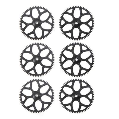 BAIJAC 6Pcs Main Gear for WLtoys V911S V977 V988 V930 V966 XK K110 RC Helicopter Airplane Drone Spare Parts Accessories (Color : Black)