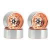 BAIJAC 4PCS Rally 1.9 Metal Beadlock Wheel Hub Rim for 1/10 RC Crawler Axial SCX10 90046 AXI03007 Traxxas TRX4 RC4WD D90 ( Color : Copper ) view 1