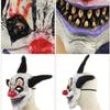 PENINSULA LOVE Halloween Horror Clown Mask Creepy Devil Face Mask Cosplay Prop Joker Face Cover for Carnival Costume Party view 3