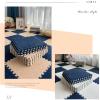 10Pcs Interlocking Foam Mats 10Mm Thick, Fluffy Carpet Tiles Plush Floor Tiles Area Rug, Soft Playmat Puzzle Floor Mat Soft Anti-Slip and Anti-Fall,Blue+White,30x30cm view 3