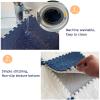10Pcs Interlocking Foam Mats 10Mm Thick, Fluffy Carpet Tiles Plush Floor Tiles Area Rug, Soft Playmat Puzzle Floor Mat Soft Anti-Slip and Anti-Fall,Blue+White,30x30cm view 4
