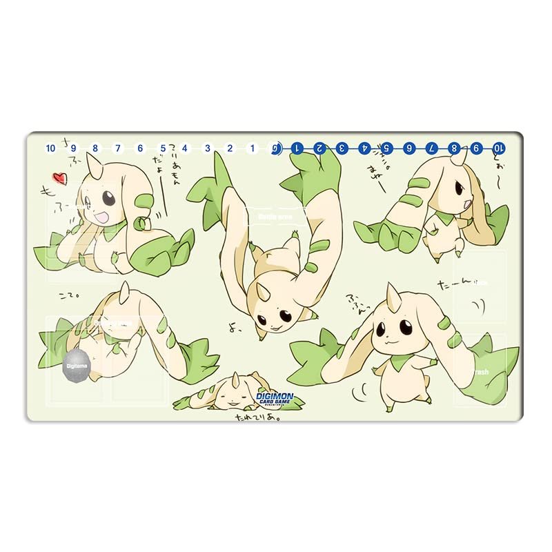 Mlikemat New DTCG Duel Playmat Digimon Board Terriermon Anime Trading Card Game Mat Desk Pad + Free Bag (ZD002-686-SM)
