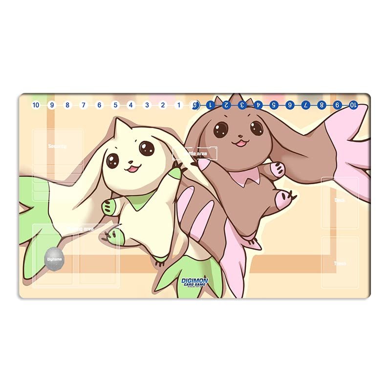 Mlikemat New DTCG Duel Playmat Digimon Board Terriermon Anime Trading Card Game Mat Desk Pad + Free Bag (ZD002-226-SM)
