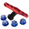 Vgoohobby 17mm Hex Wheel Nuts Adapter w/ 17 Wheel Hex Wrench RC Sleeve Tool Compatible with Traxxas X-Maxx E-Revo E-Maxx Summit 1/8 RC Monster Car (Blue) view 2
