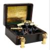 Black Powder Coated Brass Nautical Sextant with Wooden Box & Extra 2 Telescopes, Kelvin & Hughes London Sextant for Mariners Surveyors, Navigation Instruments, Vintage Style Wedding & Graduation Gift view 3