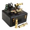 Black Powder Coated Brass Nautical Sextant with Wooden Box & Extra 2 Telescopes, Kelvin & Hughes London Sextant for Mariners Surveyors, Navigation Instruments, Vintage Style Wedding & Graduation Gift view 4