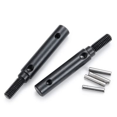 Hard Steel Front Rear Portal Stub Axle Drive Gear Shaft for 1/10 RC Crawler TRAXXAS TRX4 TRX-4 TRX6 Portal Axle,4Pcs (Color : 2PCS)