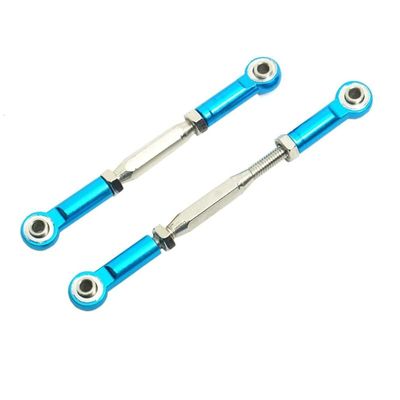 2Pcs Metal Adjustable Steering Linkage Servo Link Pull Rod for Traxxas Slash 4X4 5807 HQ727 1/10 RC Car Upgraded Parts (Color : Light Blue)