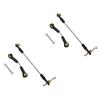 2 Set Steering Pull Rod Servo Rod Upgrade Parts for WPL B14 B24 B16 B36 C14 C24 C44 1/16 RC Car Accessories ( Color : Black Silver ) view 2