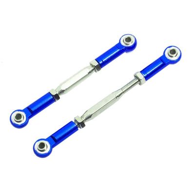 2Pcs Metal Adjustable Steering Linkage Servo Link Pull Rod for Traxxas Slash 4X4 5807 HQ727 1/10 RC Car Upgraded Parts (Color : Pink)