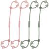 Toy Straps for Baby, 4 Pack Adjustable Stretchable Sippy Cup Straps, Sippy Bottles or Pacifier to Stroller, Highchair, Car Seat, Hanging Basket (4Pack, Blush/Sage x2) view 1