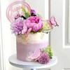 14 PCS Butterfly Cake Toppers Happy Birthday Cake Decorations with Artificial Purple Flowers Eucalyptus Butterflies for Girls Birthday Party Wedding Baby Shower Supplies (Purple) view 3
