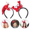 Amosfun Lobster Headwear, 6pcs Crayfish Claws Headbands, Hair Hoop Headbands, Costume Head Bopper Hats for Mardi Gras Theme Party Supplies, Halloween, Birthday, Christmas, Cosplay Parties, All Ages view 2