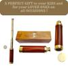 SUGRA ART Marine Collectible Dcor Nautical Spyglass-Antique Solid Brass 24 Inches Handcrafter Solid Brass Pirate Telescope with Wooden Box-Gift for Kids, Travelers and Adventures view 3