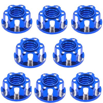 Alloy M4 RC RC Wheel Hex Nuts for 1/10 Crawler TRX4 TRX6 Axial SCX10 90046 AXI03007 Redcat D90 Slash 2WD MST Upgrade Part 8 Pcs/Set Navy Blue