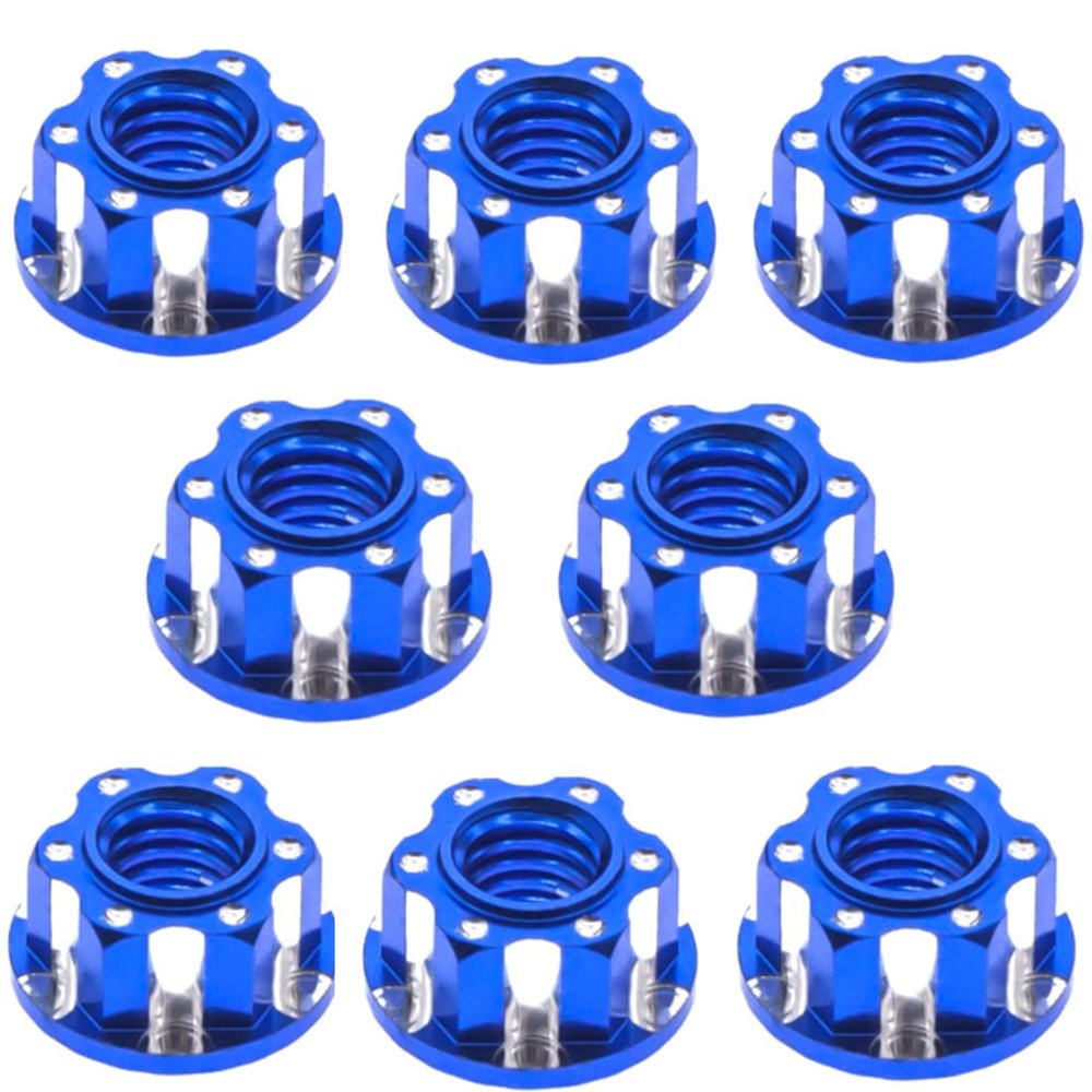Alloy M4 RC RC Wheel Hex Nuts for 1/10 Crawler TRX4 TRX6 Axial SCX10 90046 AXI03007 Redcat D90 Slash 2WD MST Upgrade Part 8 Pcs/Set Navy Blue