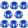 Alloy M4 RC RC Wheel Hex Nuts for 1/10 Crawler TRX4 TRX6 Axial SCX10 90046 AXI03007 Redcat D90 Slash 2WD MST Upgrade Part 8 Pcs/Set Navy Blue view 1