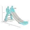 2 in 1 Kids Slide W/Basketball Hoop for 18 Months to 4 Years Blue Gray 55" X 34.25" 29.5" Grey view 4